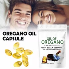 2 in 1 Oil of Oregano  Black Seed Softgels Count with Carvacrol,Immune Support-