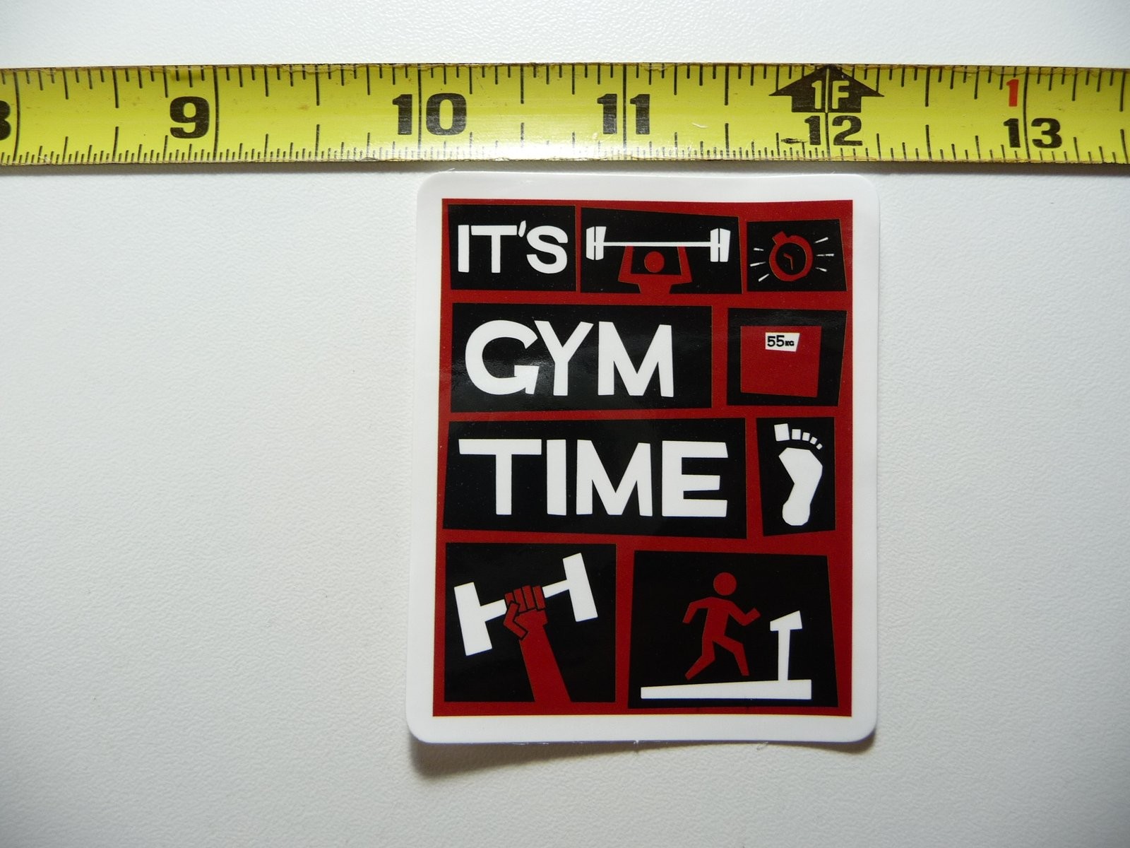 Gym Time Workout Exercise Decal Sticker Fun Cute Sign