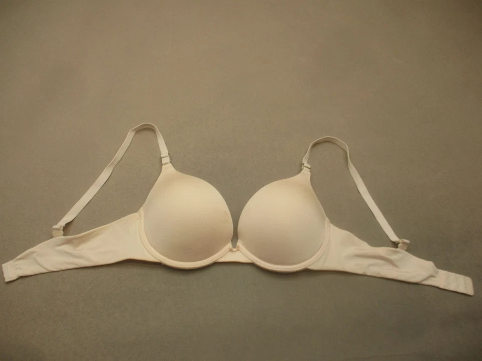 Sujetador push-up 36B Lily Of France beige acolchado con aros cierre trasero 7H Foto 3 de 4