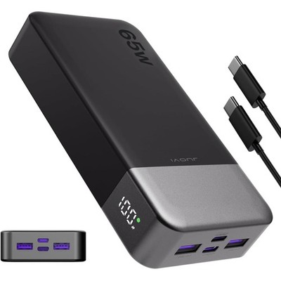 Tragbare 20000mAh Power Bank 65W mit 4 Anschlüssen für Laptop & Smartphone