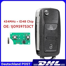 FUNKSCHLÜSSEL FÜR VW GOLF POLO SEAT SKODA FABIA 1J0959753CT 434MHZ ID48