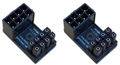 2-PK GPU VGA Pcie 8 Pin RVS Type U Turn 180 Degree Angle Connector Power Adapter