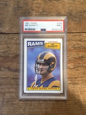 1987 Topps Jim Everett #145 PSA 9 MINT Rookie Card RC Rams. rookie card picture