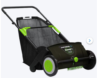 Earthwise LSW70021 21-Inch Width Leaf & Grass Push Lawn Sweeper
