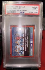 2022 FIFA World Cup Argentina Team Lionel Messi Red PSA 9 LAST international🇦🇷