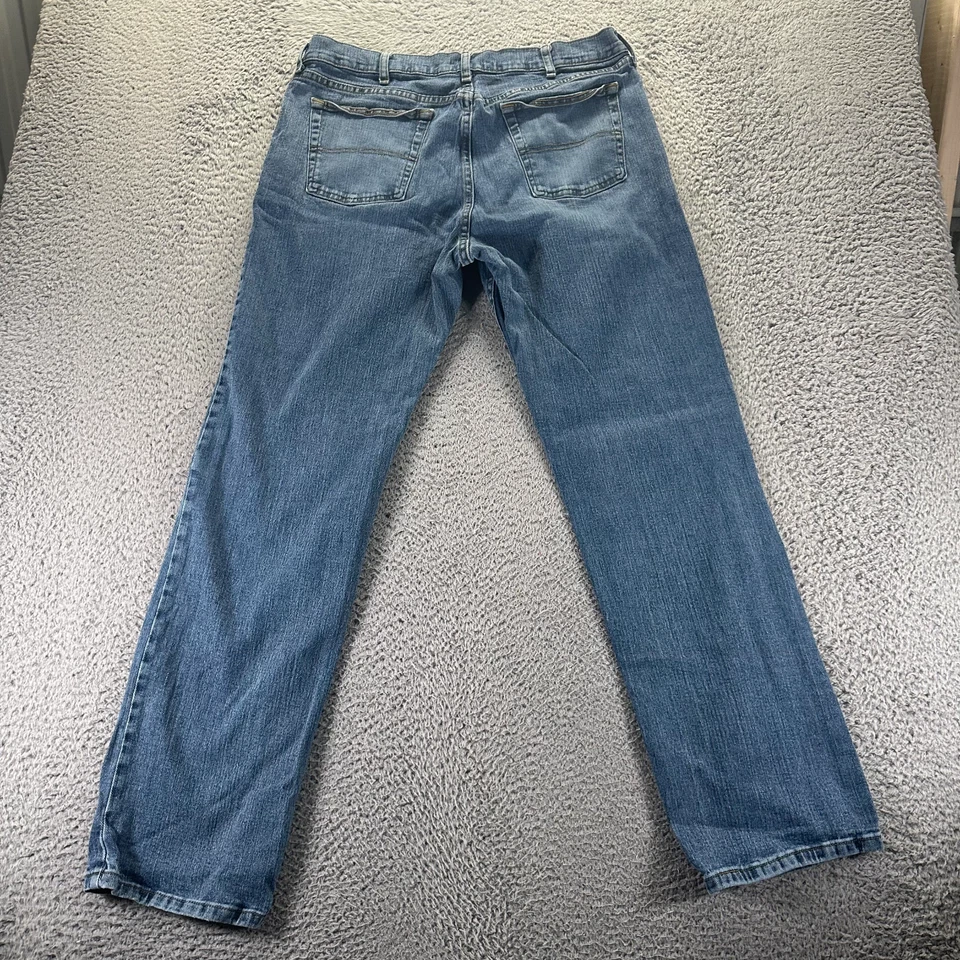 Pantalones de mezclilla Urban Pipeline Max Flex para hombre 38x34 azul algodón recto desteñido elástico Foto 4 de 4