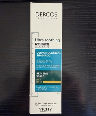 VICHY Dercos Ultra Soothing Treatment Shampoo 200ml-Calm Itchy Scalp