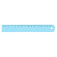 Gerade Lineal 15Cm Metrische Aluminiumlegierung Wellkante Messwerkzeug Blau