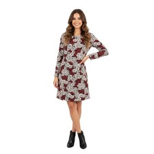 Zara Woman Dress XS White Burgundy Black Floral Mini Back Zipper Romantic Chic