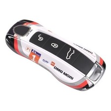 Premium Car Key Fob Cover Case for Porsche Panamera, Cayenne, Macan, XL Red