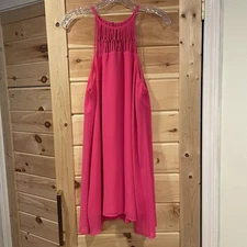 Lulus Pink Sleeveless Dress with Cut-Out Detail