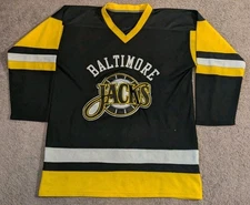 Royal Retros EHL AHL Baltimore Skipjacks Black Hockey Jersey Men's Large
