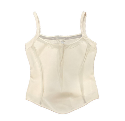 La Perla Ivory Top Sleeveless Sheer Panels 8