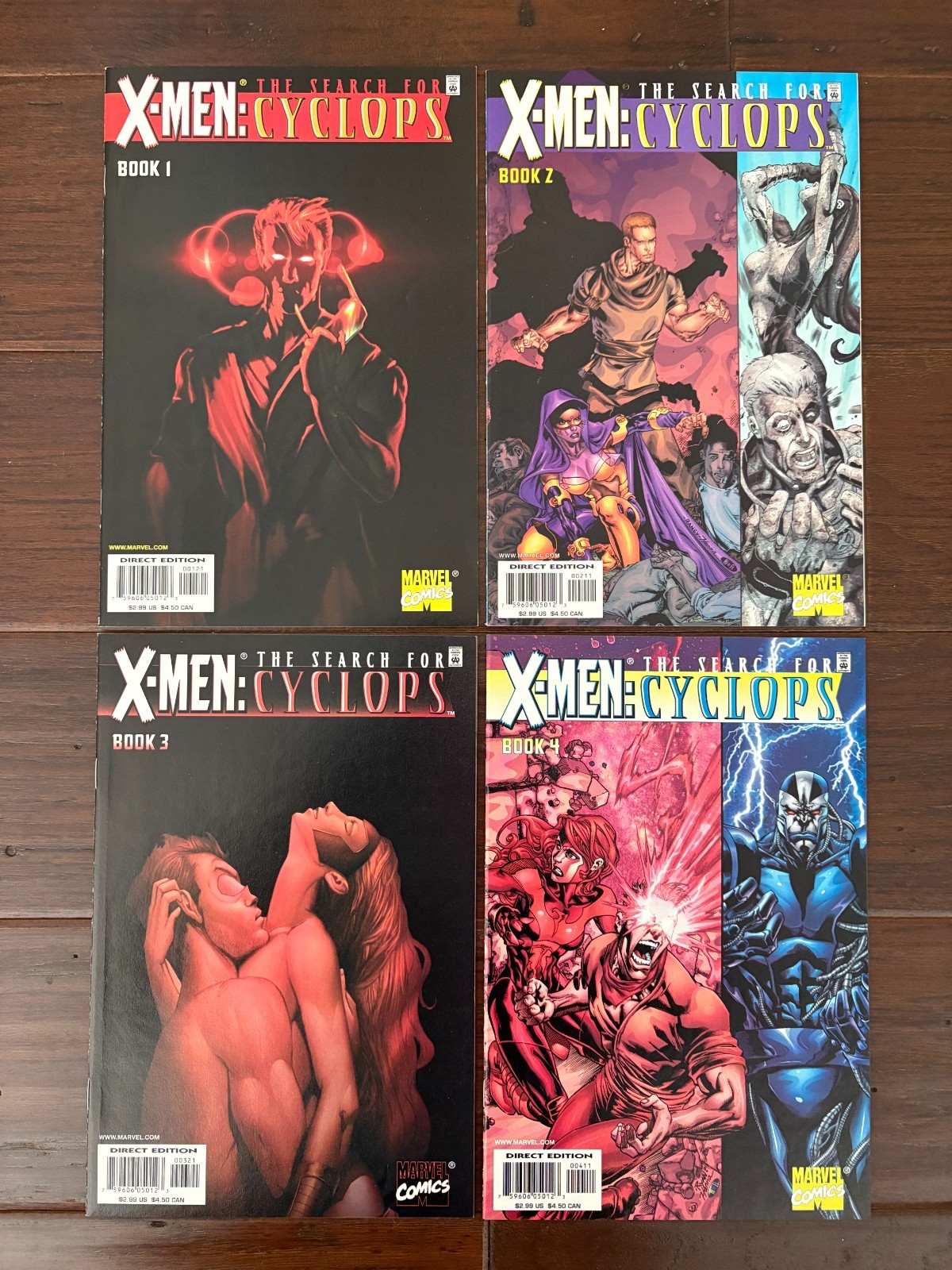 X-Men The Search for Cyclops 1 2 3 4 Marvel 2000 set Harris Raney Hanna