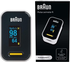 Image of Braun Pulse Oximeter 1 Heart Rate Blood Oxygen Saturation Finger PR Monitor