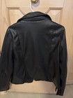 Tahari Black Faux Leather Moto Jacket M  — photo 6
