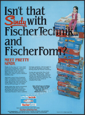 SINDY / FischerTechnik - Original 1984 Trade print AD / ADVERT _ Fashion Doll