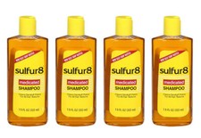 4 Pack Sulfur8 Medicated Dandruff Relief Deep Cleaning Daily Shampoo, 7.5 fl oz