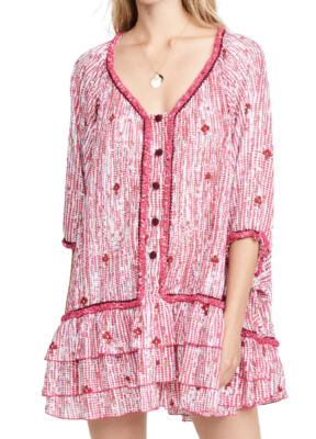 Poupette St Barth Bobo dress Poncho pink Fanciful OS One Size Nwt