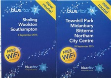 Bluestar Southampton 2x bus timetables - new routes 7 & 16 - Sept 2015