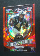 Rondale Moore 2021 PRIZM DRAFT PICKS CRUSADE RED ICE Card #171 BOILERMAKERS
