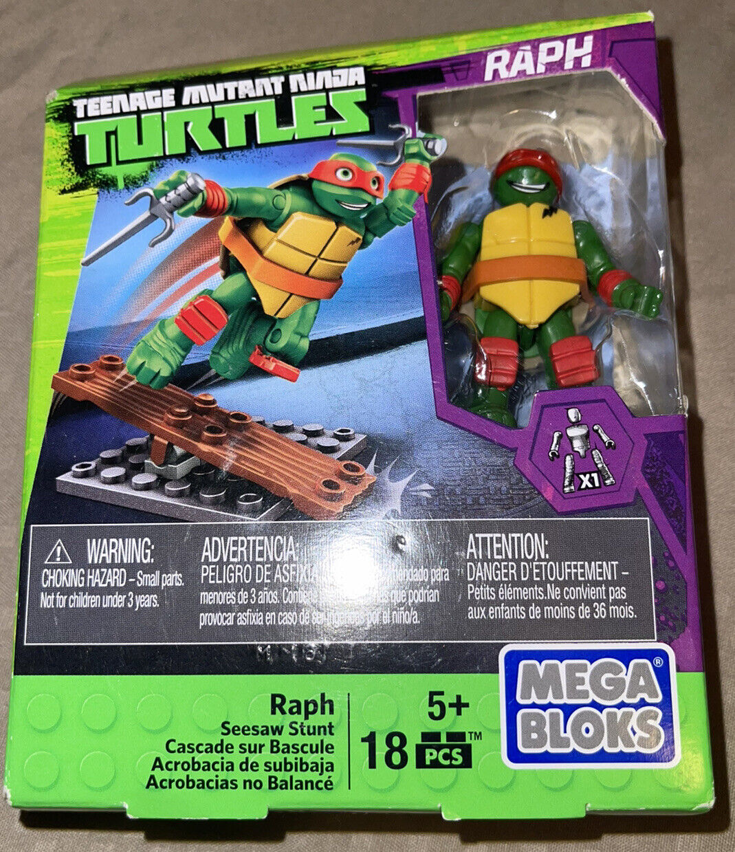 Mega-Bloks Teenage Mutant Ninja Turtles Einzelfiguren 7 Stück  NEU/&OVP  DPW17