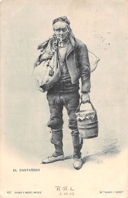 AK SPANIEN DER KASTANIENVERKÄUFER um 1903