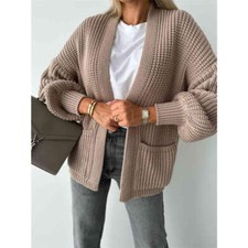Open Front Dropped Shoulder Cardigan