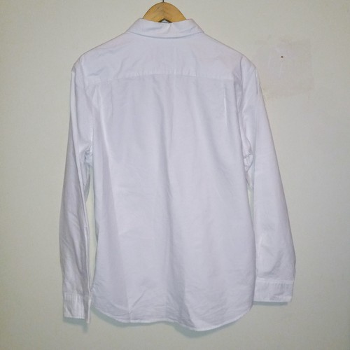 American Eagle Embroidered Logo Button Down Shirt-Large-Oxford-White-Navy - Picture 6 of 10