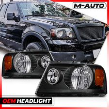 Pair Lr Headlight Lamp Black Clear Amber For 2004-2008 Ford F150mark Lt Truck Pair Lr Headlight Lamp Black Clear Amber For 2004-2008 Ford F150mark Lt Truck