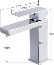 Bathroom Sink Faucet, SNAN Brass Faucet with Hot and Cold Water Available, Silve