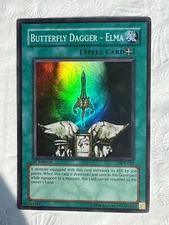 YUGIOH BUTTERFLY DAGGER-ELMA  DCR-032 1ST EDITION NEVER PLAYED NM ACTUAL PICS