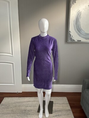 H&M Divided Purple Velour Dress