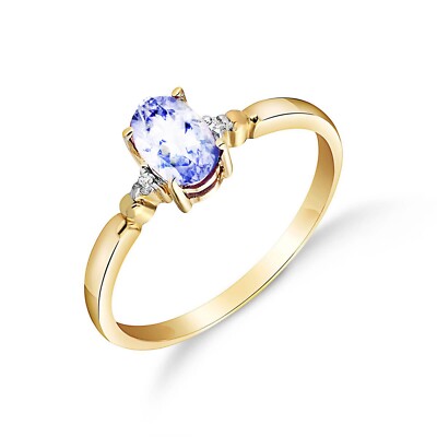 14K. MASSIVER GOLDRING MIT NATÜRLICHEN DIAMANTEN (Gelbgold)