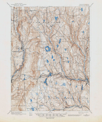 1892 Topo Map of Honesdale Pennsylvania Quadrangle