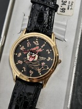 VINTAGE 1992 WARNER BROS Looney Tunes TAZ Tasmanian Devil Watch Water Resistant