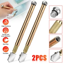 2Pcs Professional Glass Cutter, Metal Carbide, Anti-Skid Precision Cutting Tools