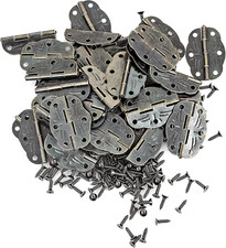 40 Pieces Small Hinges for Wooden Box Oil Rubbed Brass - Jewelry Box Hinges, Vin