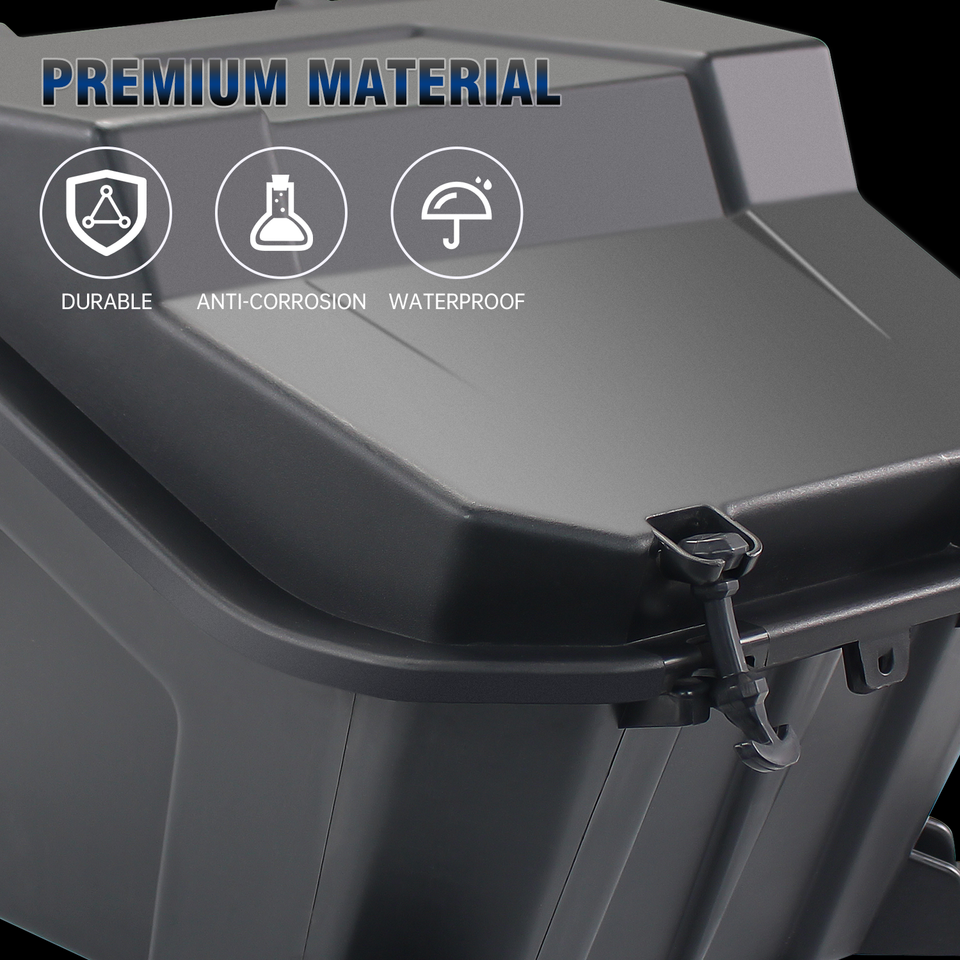 Rear Cargo Storage Box For Polaris RZR XP 1000 2014-2023 - Black Polyethylene - View #3