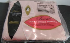 VTG 1970's J.C. PENNEY'S FINE PERCALE Pink Flat Double Bed Sheet 54" x 75" NOS