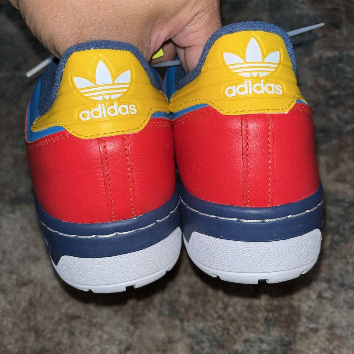 DS MEN ADIDAS RIVALRY LOW HUMAN MADE RED YELLOW BLUE FY1083