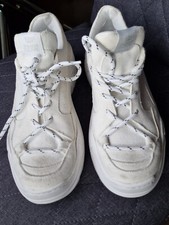 SOHO GRIT CHUNKY SUEDE LEATHER BEIGE OFFWHITE TRAINERS  SHOES SIZE UK 10 / EU 44