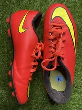 2014 Nike Mercurial FG Red/Yellow Soccer Cleat 651642-690 Size 5Y