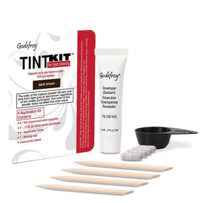 Hair Color Kit for Spot Coloring, Covers up Gray Hairs, Dark Brown, 4-Applicatio