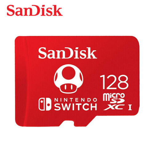Carte mémoire microSDXC SanDisk 128 Go pour Nintendo Switch UHS-I U3 100 Mb/s SDSQXAO - Photo 1/3