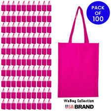 100 Grocery Shopping Bags Tote, Beach Tote Strong Non-Woven Bags, WeBaG  