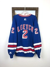 Vintage 90's Starter Stanley Cup MVP Brian Leetch New York Rangers Sweatshirt XL