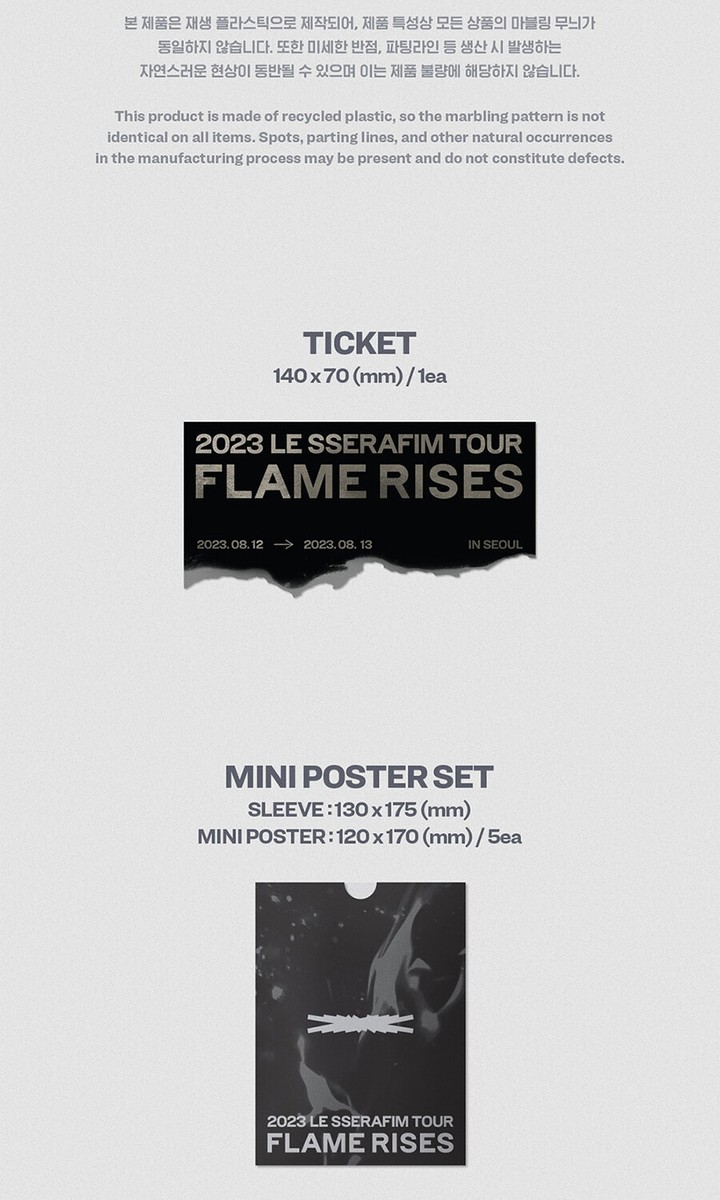 LE SSERAFIM 2023 TOUR FLAME RISES IN SEOUL/Book+5Poster+10Card