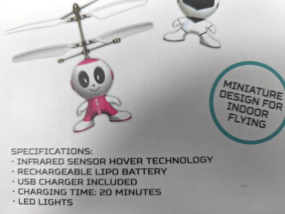 Braha i-Fly Helicopter Robot Infrared Sensor Hover Technology White/Blue New - Image 4 of 4