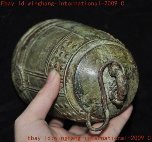 China Chinesisch Antik Buddhismus Tempel Bronze Glocke Glockenspiel Uhr - Bild 9 von 10